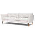 Emil Quartz White Fabric Sofa für Wohnzimmer